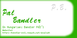 pal bandler business card